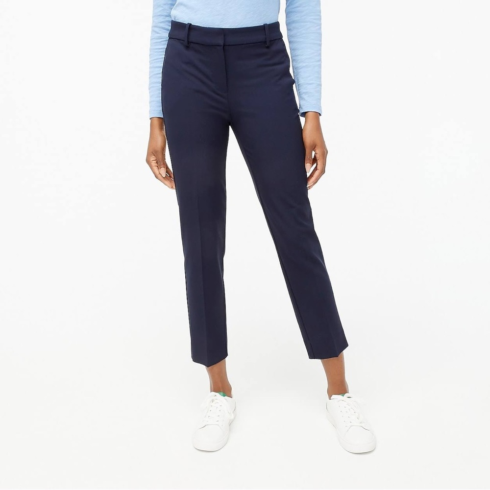 J. Crew Cameron cropped pant in stretch navy - 0
